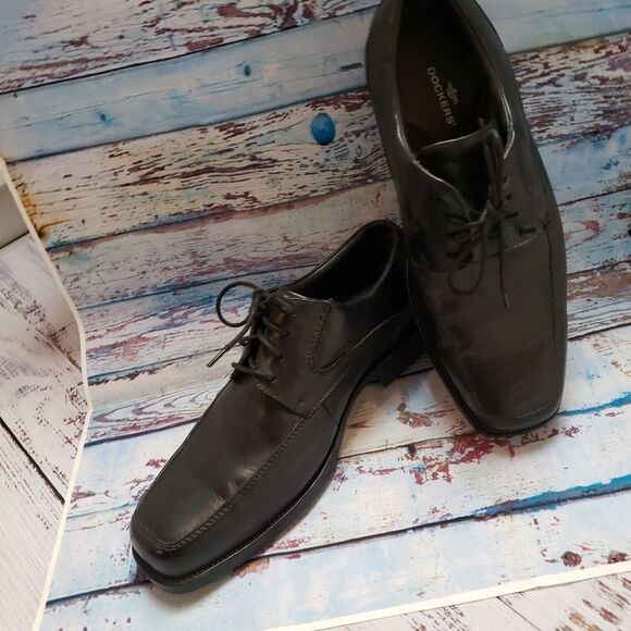 DOCKERS genuine leather men's dress laced  shoes size 8.5W - Picture 9 of 16